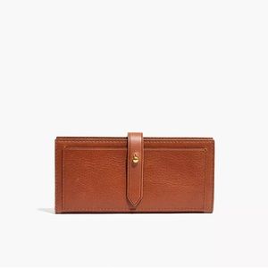 Madewell Leather Post Wallet Brown
